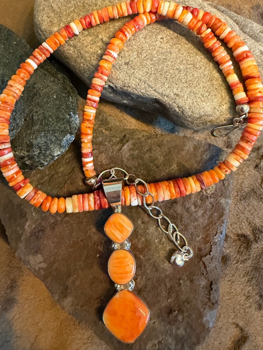 Jay King Carnelian Agate Pendant & Bead Necklace (223) - Picture 7 of 8